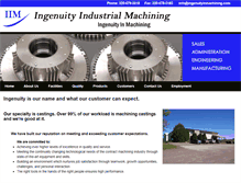 Tablet Screenshot of ingenuityinmachining.com